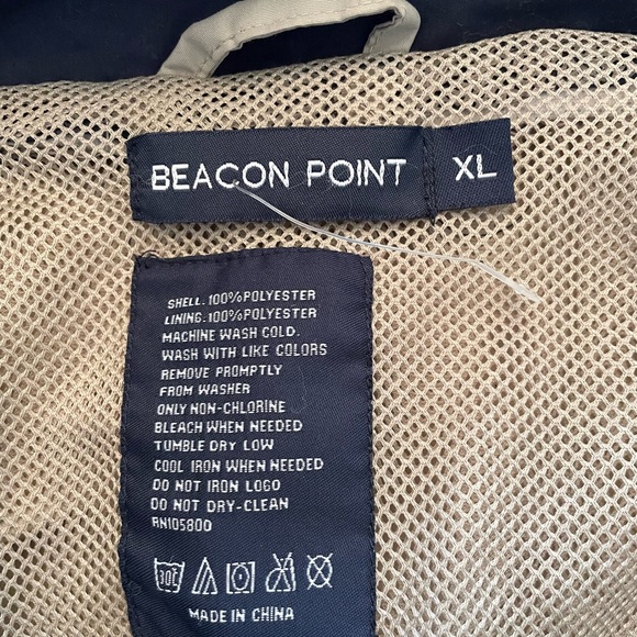 BEACON POINT “GETTYSBURG” LIGHTWEIGHT GOLF JACKET Size XL Tan with Blac… - Picture 3 of 15